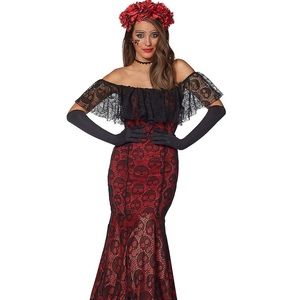 Spirit Halloween Day of the dead dress.